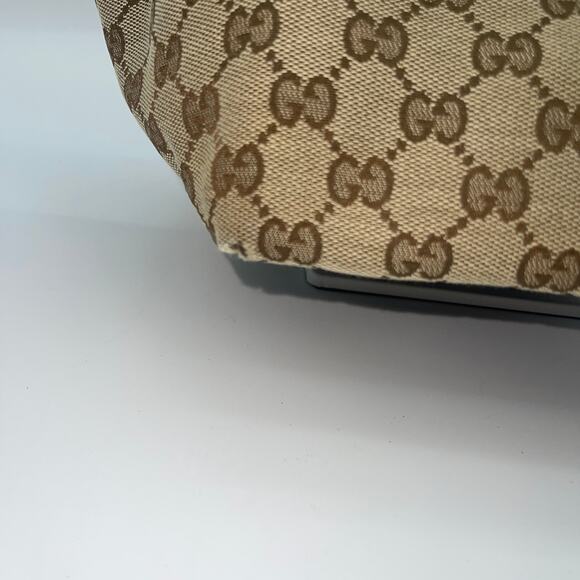 GUCCI Bag Canvas Sherry Web Line Tote GG Beige Red Green 131228 - Picture 11 of 16